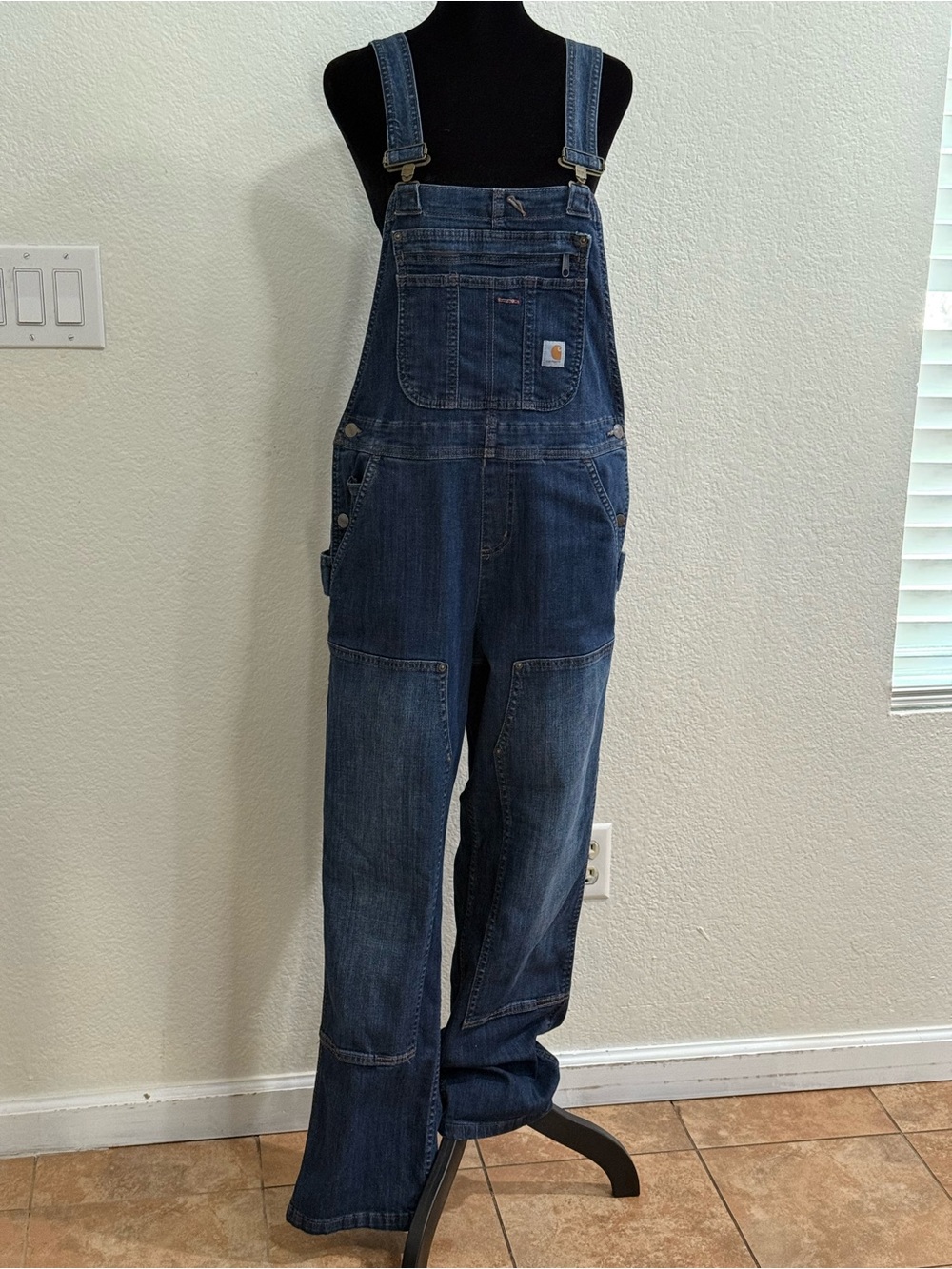 Carhartt Women’s Brewster Double front Bib Overalls Size Small(4/6) Regular
